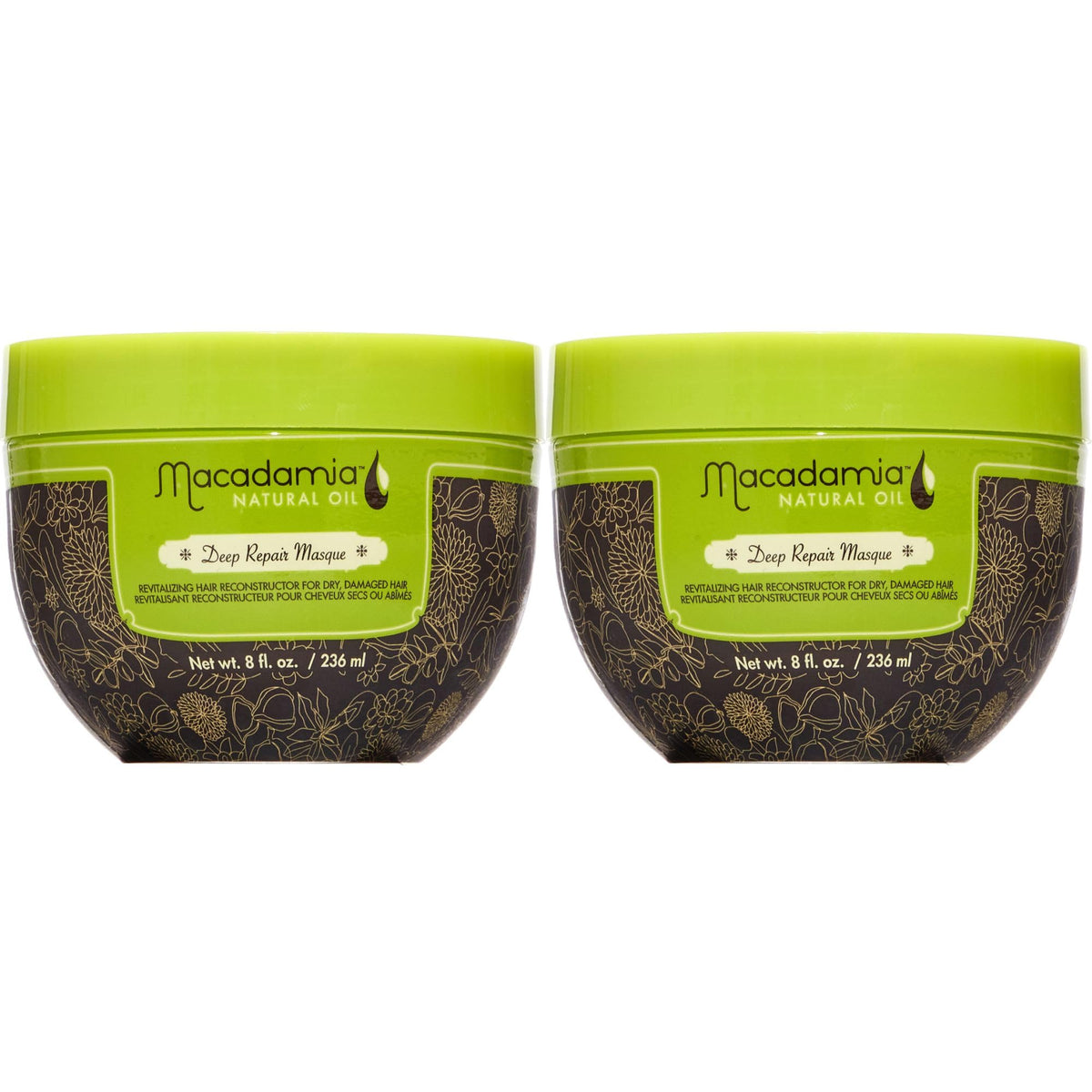 Macadamia Natural Oil jar front view showing product and nourishing benefits