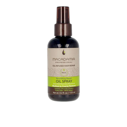 Macadamia Professional front bottle view showing sleek spray and hydrating benefit