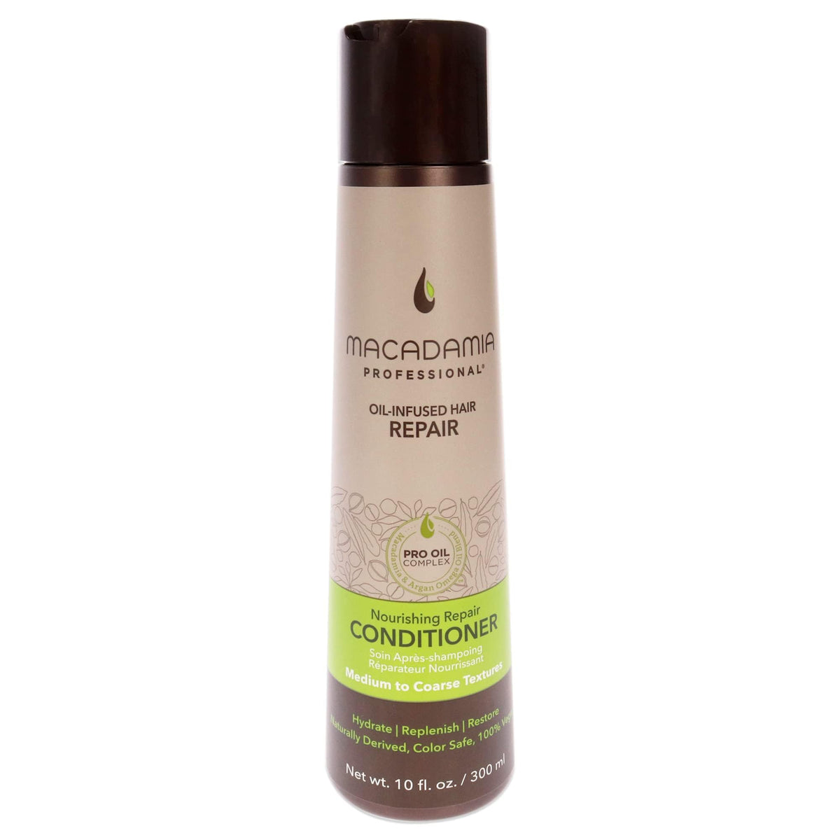 Macadamia Professional front packaging showing bottle and nourishing benefits