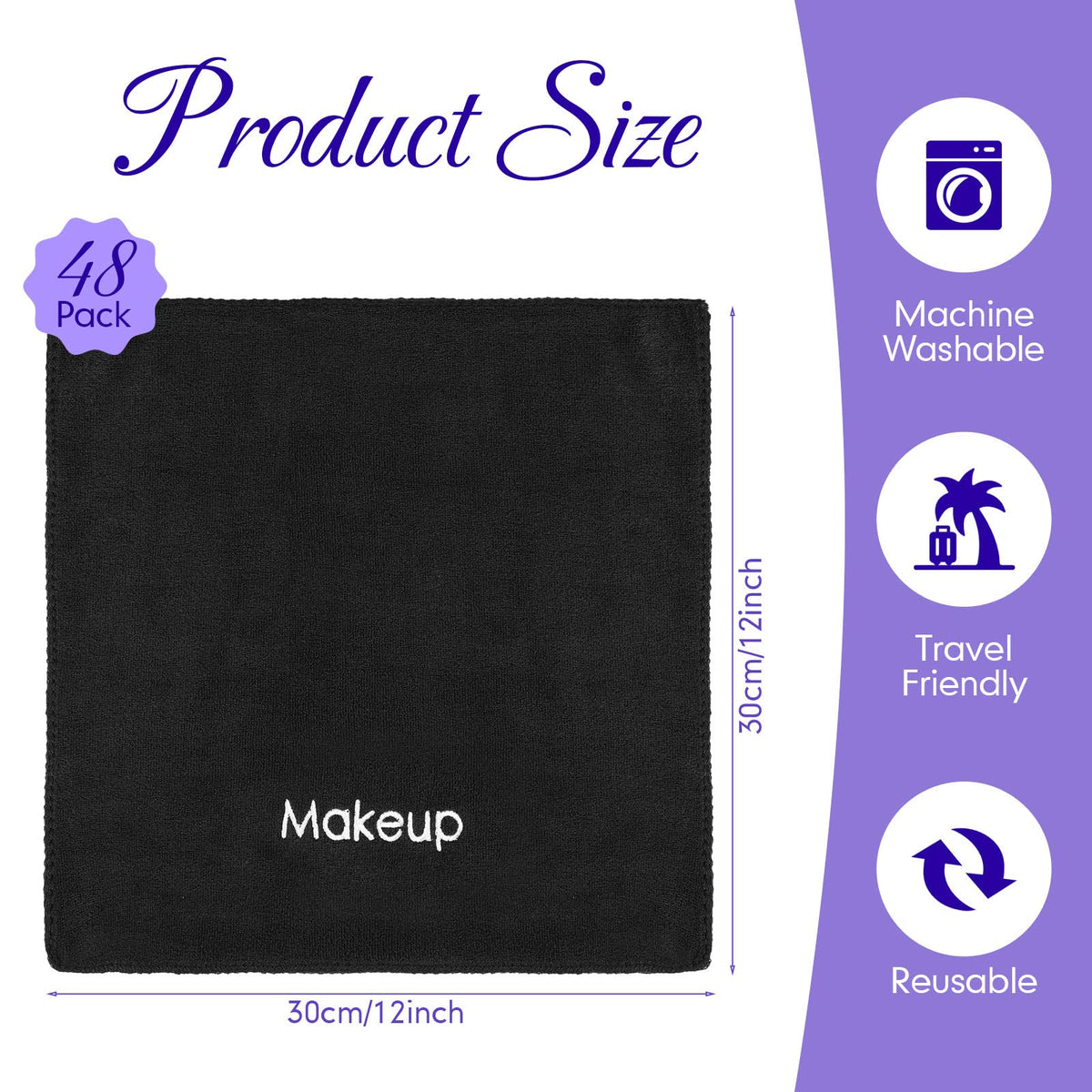 Macarrie close-up of microfiber weave showing soft texture and effective makeup pickup