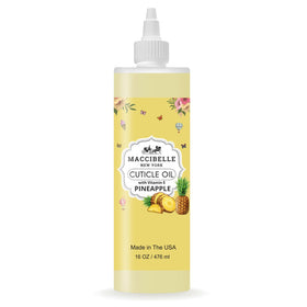 Maccibelle front label of pineapple cuticle oil refill showing product identity and size