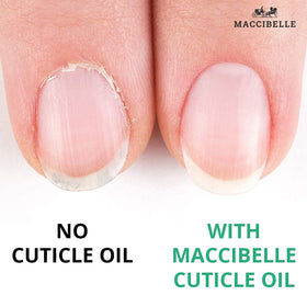 Maccibelle close-up of oil texture highlighting smooth, fast-absorbing consistency