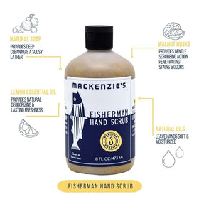 MacKenzie's hand scrub in use in a kitchen removing fish and food odors quickly