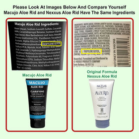 Macujo products being applied in shower demonstrating easy use benefit