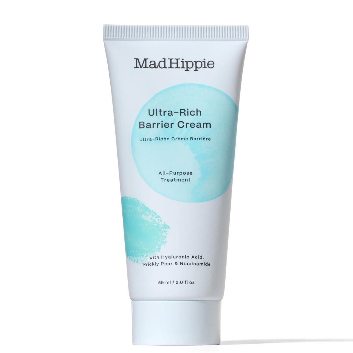 Mad Hippie jar front view showing portable barrier cream for intense hydration