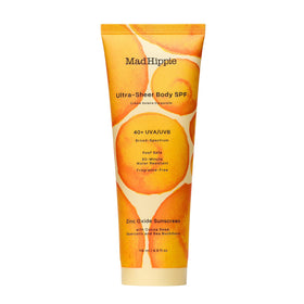 Mad Hippie bottle front packaging shows SPF 40 and clean-label benefits