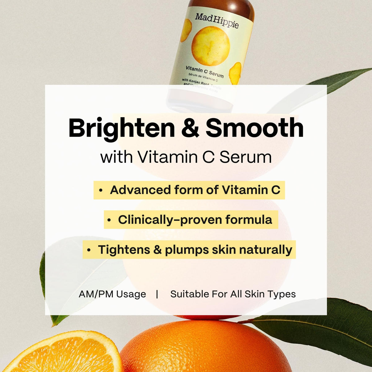 Mad Hippie Daily Protective Serum label detail highlighting SPF 30 and reef-safe zinc oxide