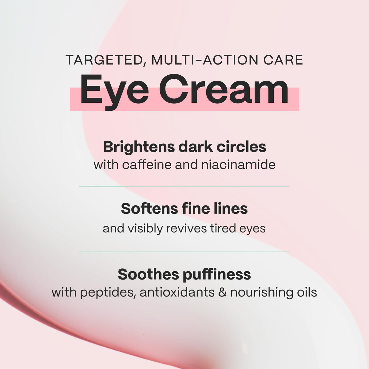 Mad Hippie eye cream texture close-up displaying smooth, lightweight consistency and quick absorption