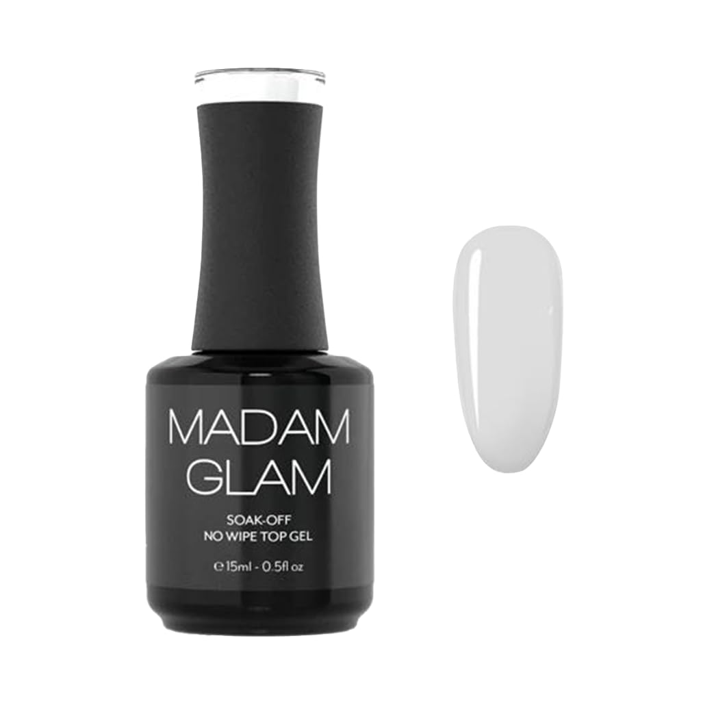 Madam Glam front bottle showing label and glossy finish benefit