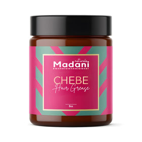 Madani Naturals jar front view showing chebe hair grease branding and natural look
