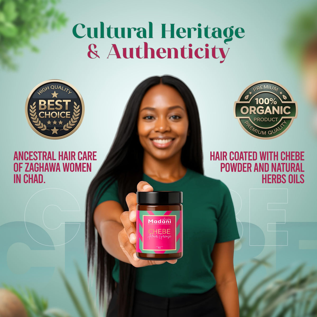 Madani Naturals jar next to common items for scale to demonstrate product size
