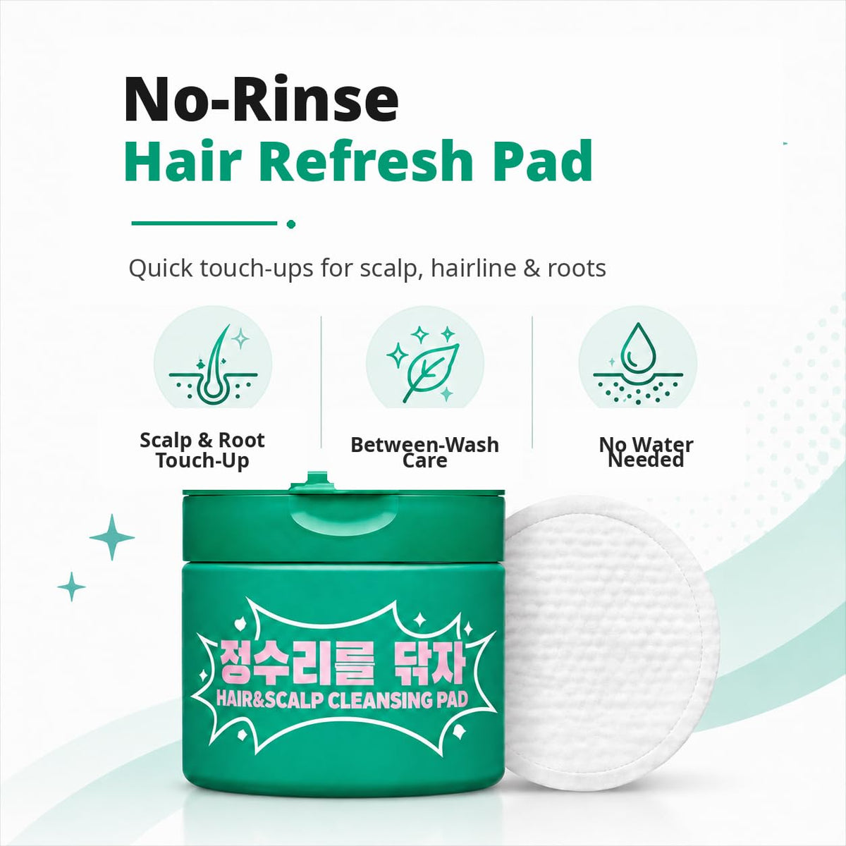 Madeca pad in hand application cleaning hairline for quick freshness