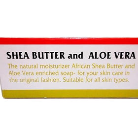 Madina ingredient overlay with shea butter and aloe vera emphasising nourishing benefits