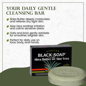 Madina bar with shea butter detail highlighting moisturizing ingredient benefits