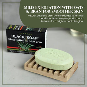 Madina soap size comparison next to ruler showing 3.5 oz bar scale