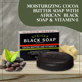 Madina soap held in hand to show compact 3.5 oz size and portability