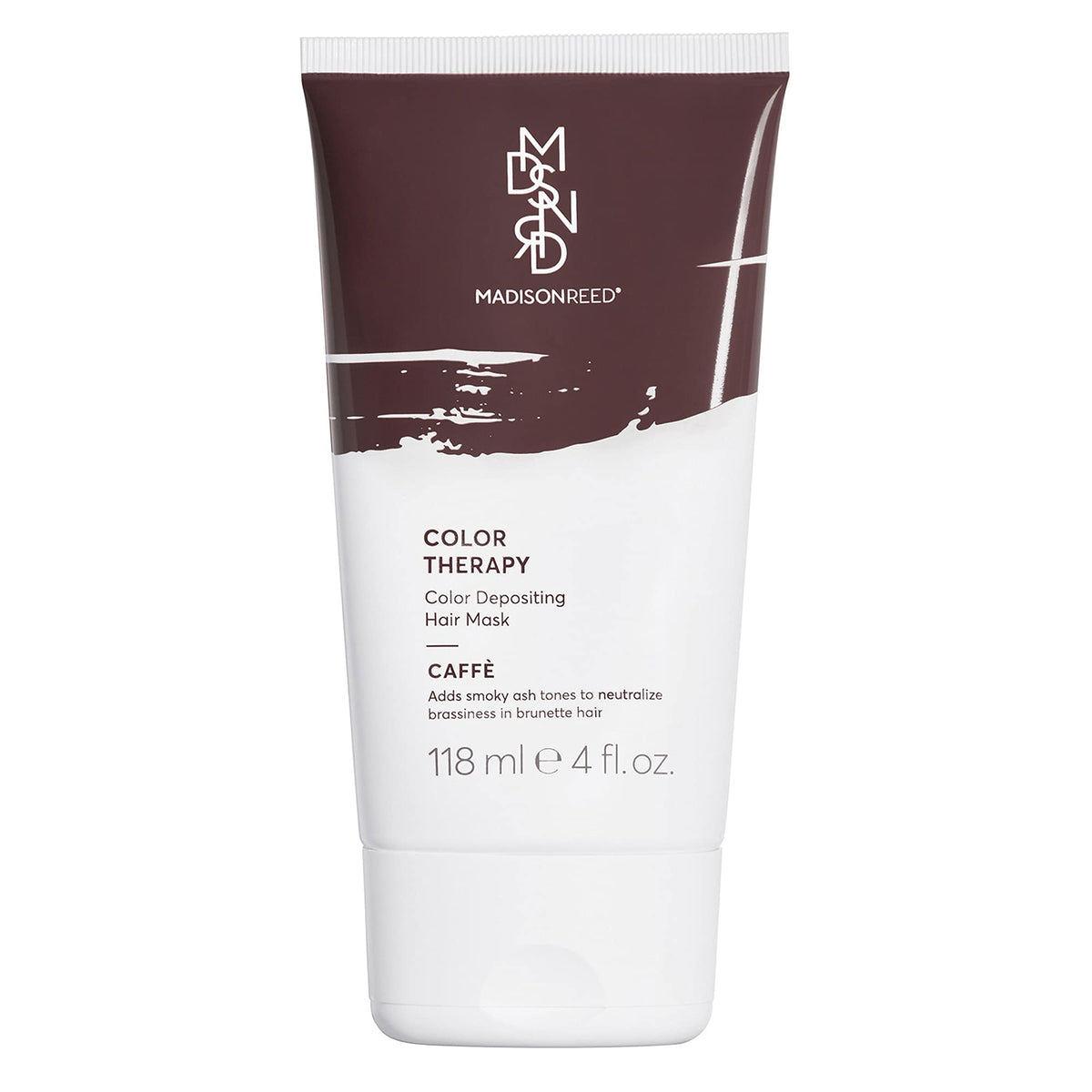 Madison Reed front tube of Caffé Brown showing product packaging and quick toning benefit