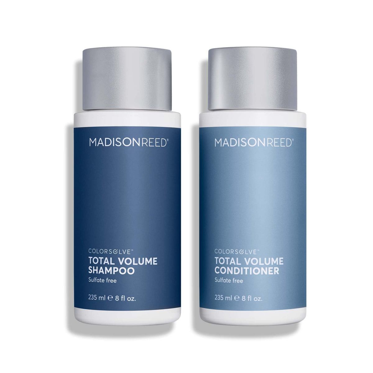 Madison Reed 8 fl oz bottle next to ruler for size and travel-friendly benefit