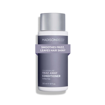 Madison Reed front packaging of ColorSolve Frizz Away showing product benefit