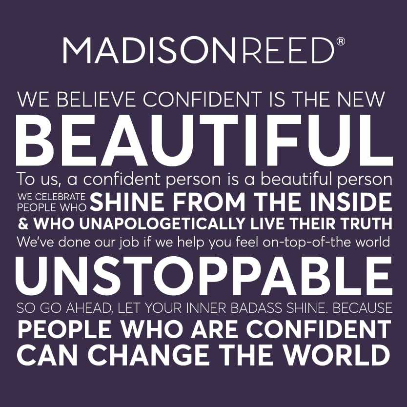 Madison Reed styled hair before and after showing improved shine and color