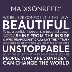Madison Reed styled hair before and after showing improved shine and color