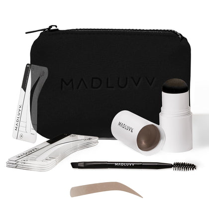 MADLUVV front packaging showing kit contents for quick brows
