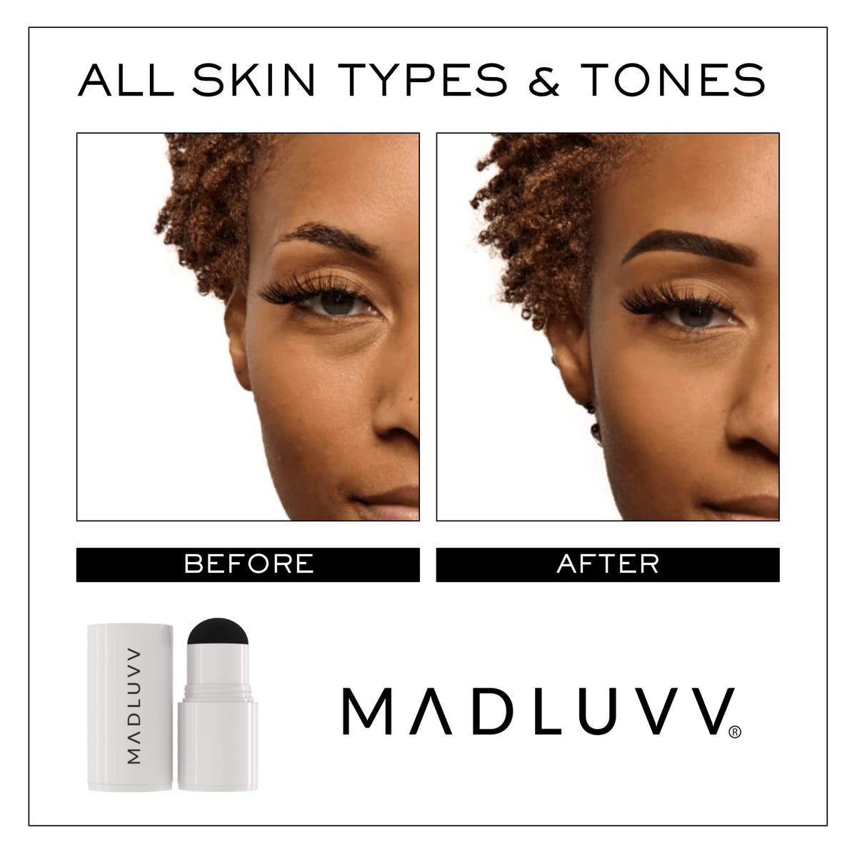 MADLUVV applying refill to eyebrow for natural fuller-looking brows