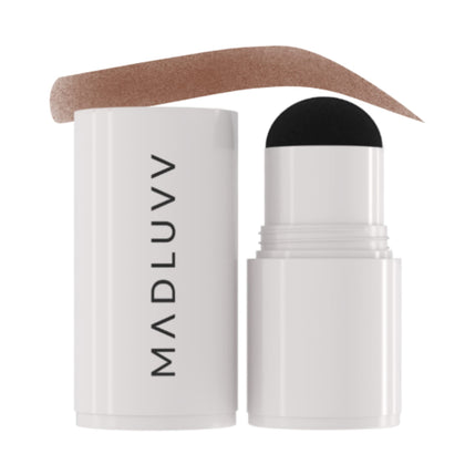 MADLUVV front view of auburn refill showing compact applicator and convenience