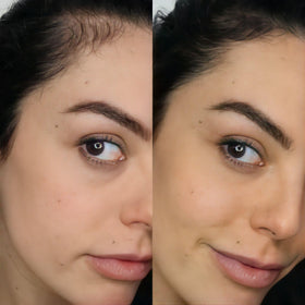 MADLUVV applied on brow illustrating natural fill and instant fuller appearance