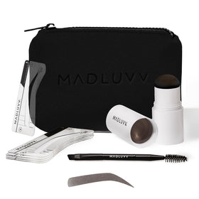 MADLUVV front packaging showing complete brow stamp kit for quick shaping