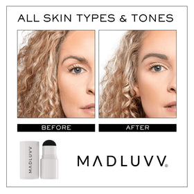 MADLUVV refill stamping on eyebrow showing quick, even brow coverage