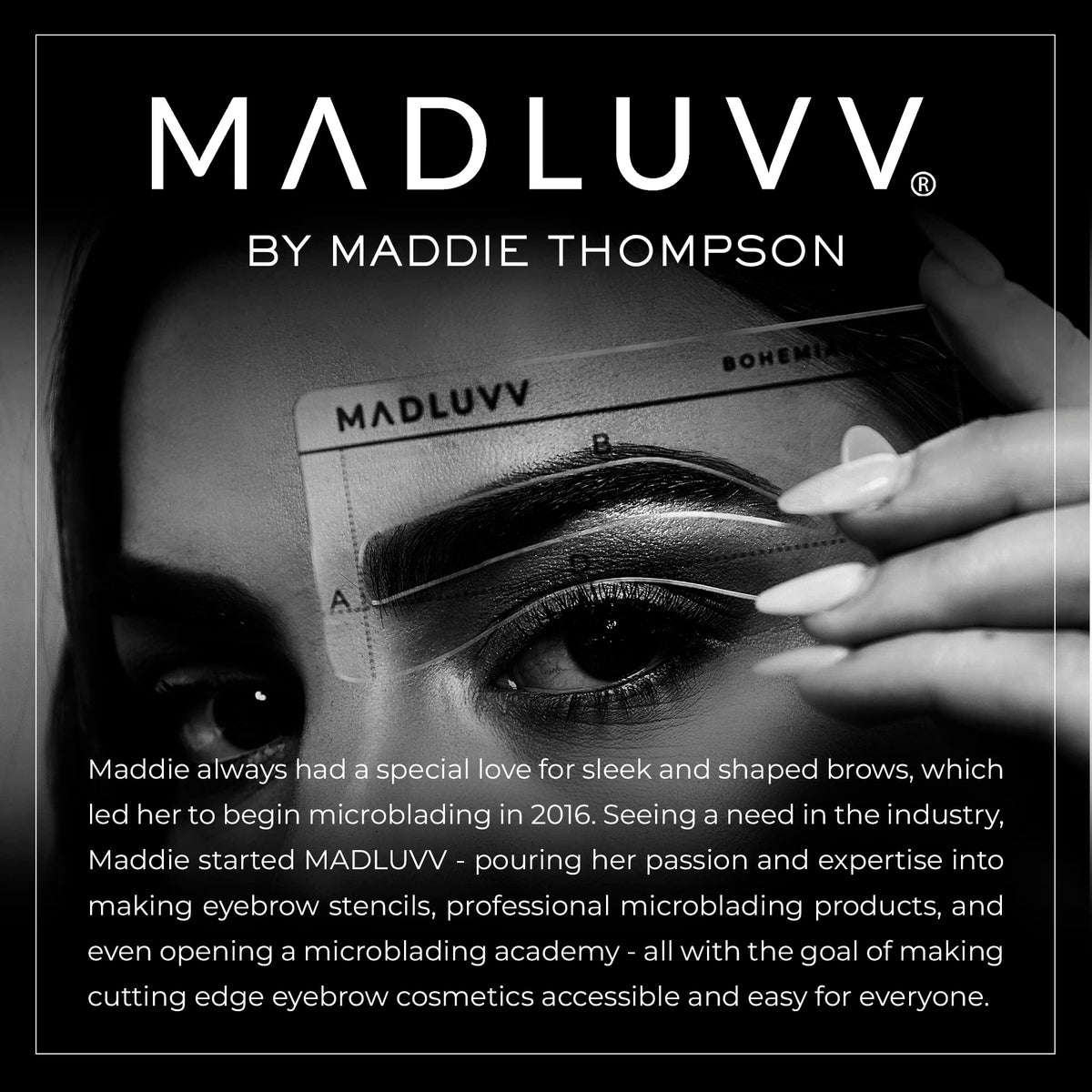MADLUVV in mirror lifestyle shot showing fast everyday grooming help
