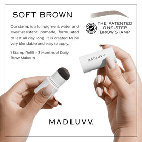 MADLUVV close-up sponge applicator showing precise pigment control benefit