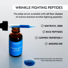 MAELOVE applying serum on hand to show dosing and lightweight spreadability benefit