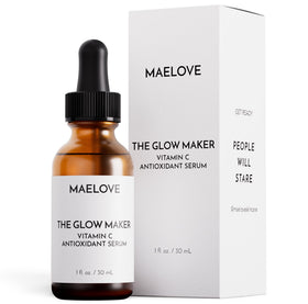 MAELOVE Glow Maker front packaging showing bottle and label, highlights concentration benefit