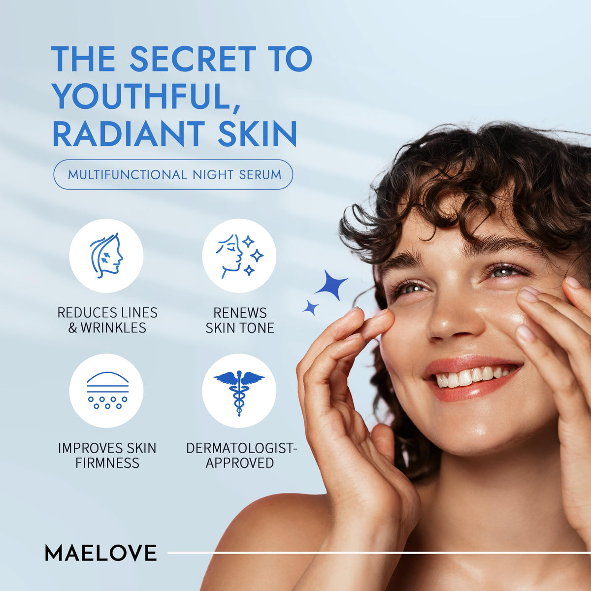 MAELOVE pipette dispensing serum illustrating easy, controlled application benefit
