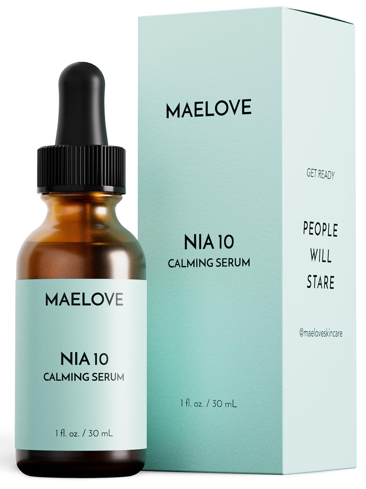 MAELOVE front bottle view showing clean packaging and product name benefit