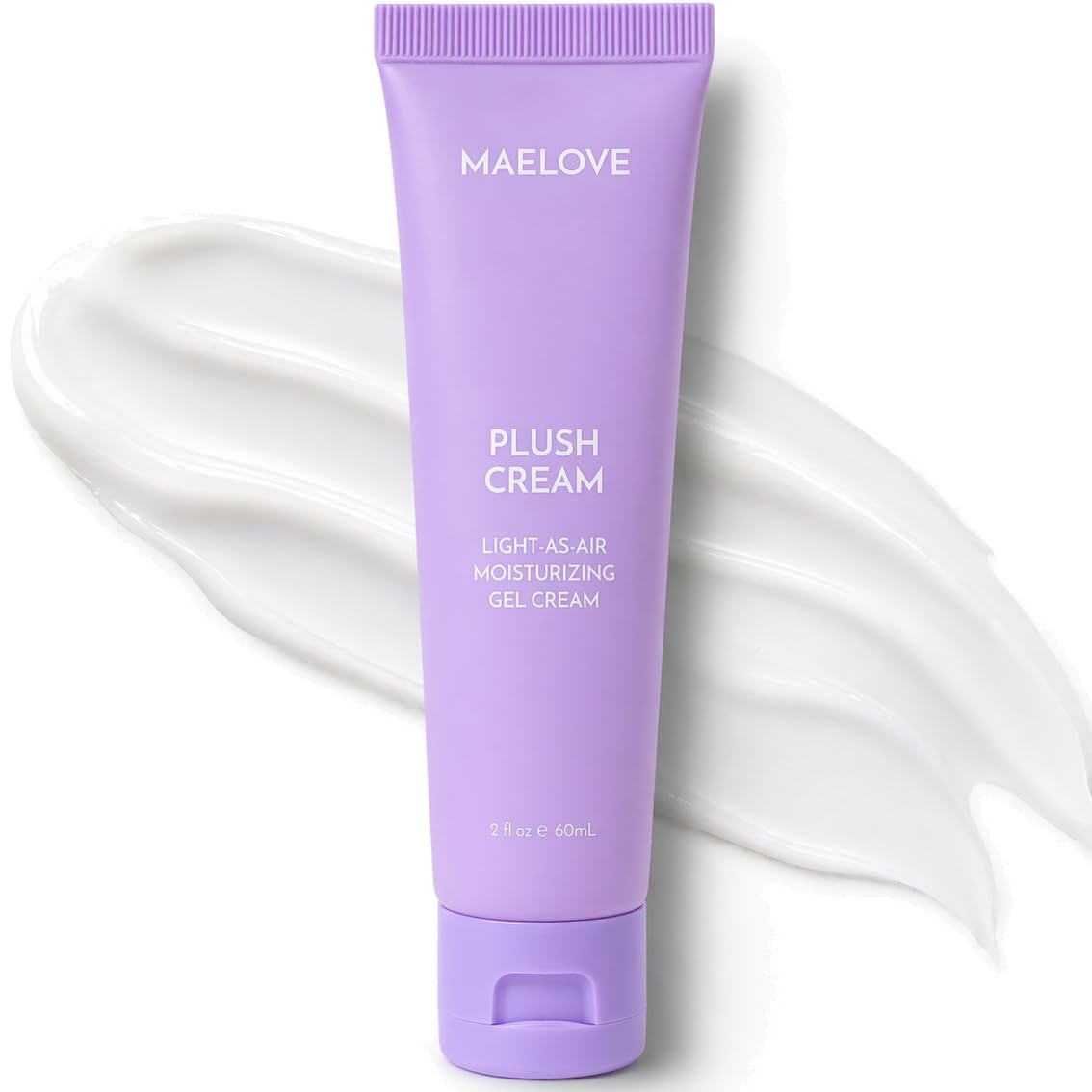 MAELOVE front jar showing product branding and lightweight gel-cream benefit