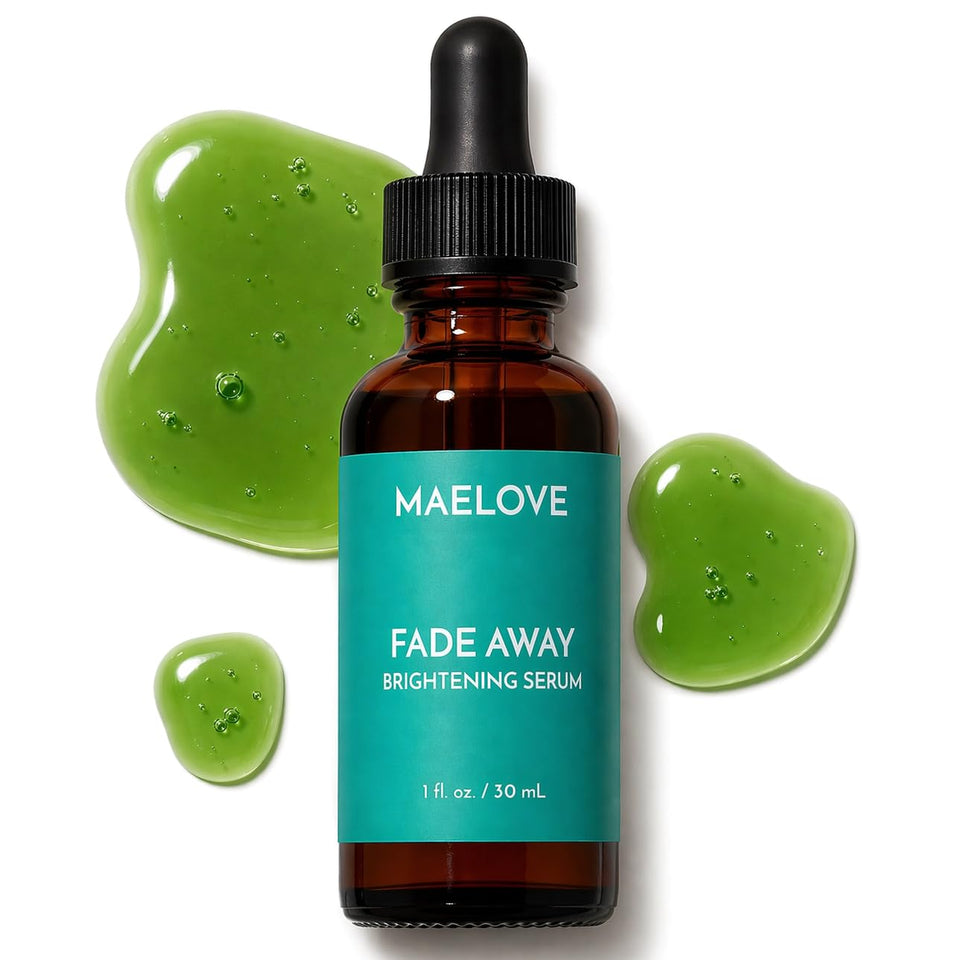 MAELOVE front packaging showing bottle and clear label, highlights easy application benefit