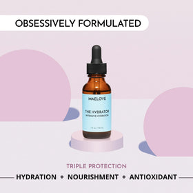 MAELOVE serum on hand demonstrates easy blending and non-greasy finish