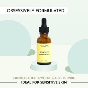 MAELOVE Stargaze with niacinamide bottle highlighting brightening and barrier support benefit