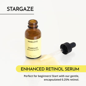 MAELOVE Stargaze pipette dispensing serum drop for precise, mess-free dosing benefit