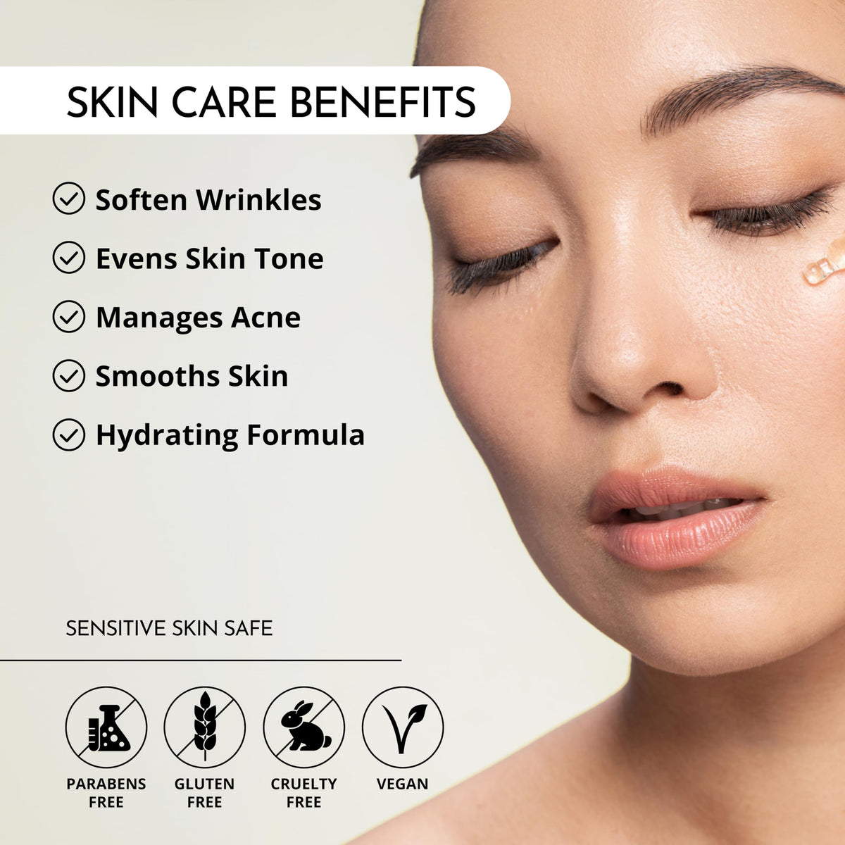 MAELOVE Stargaze texture close-up showing lightweight serum that absorbs quickly benefit