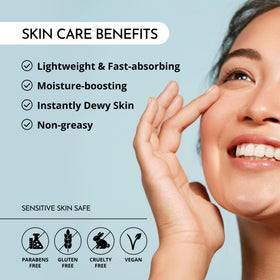 MAELOVE gel texture close-up shows smooth, absorbent formula for quick hydration
