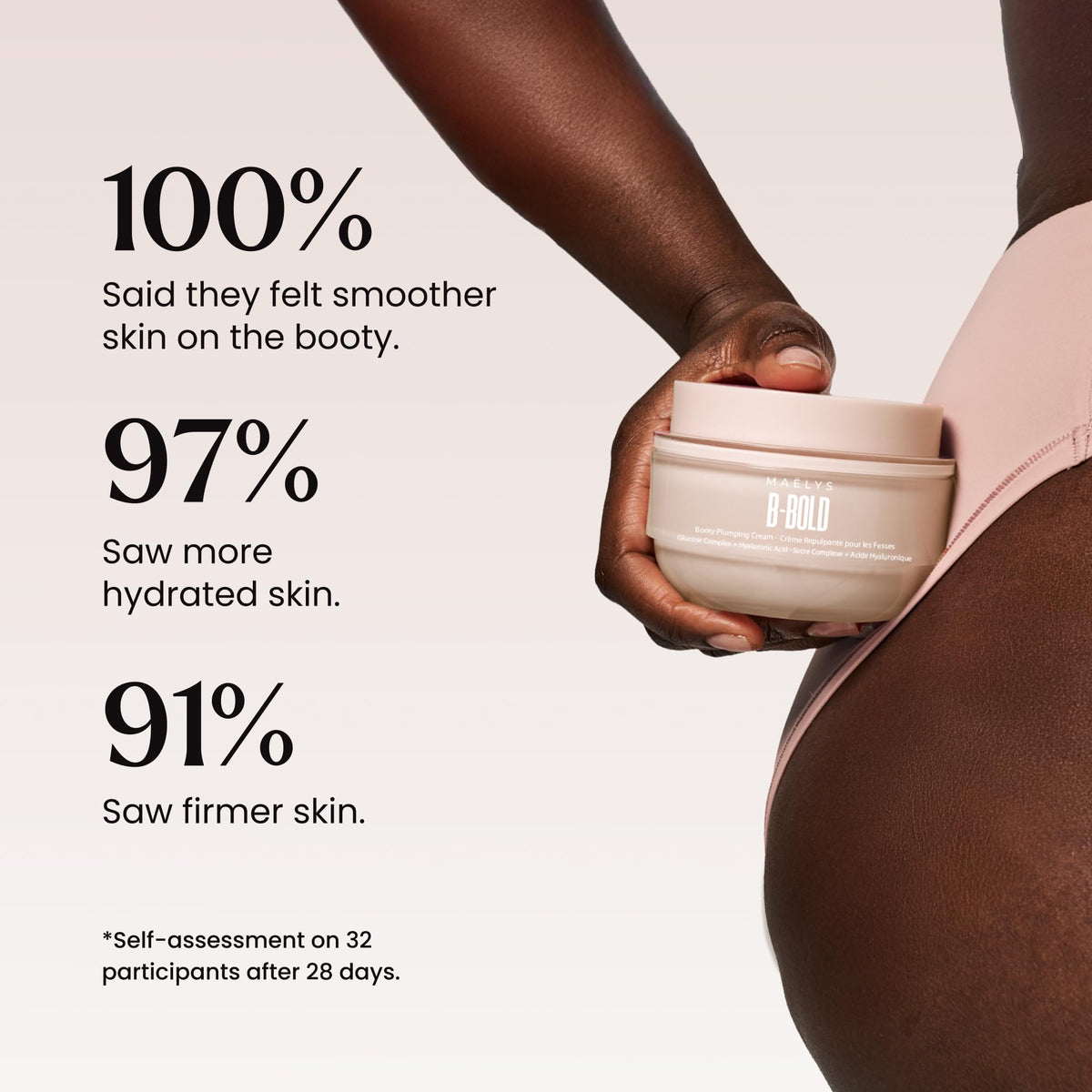 MAËLYS ingredients flatlay with grape seed oil and botanicals boosting radiance