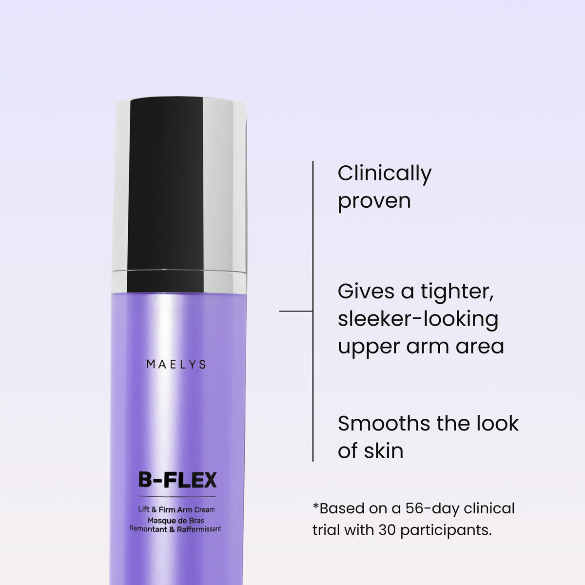 MAËLYS B-FLEX cream texture on fingertip showing lightweight, fast-absorbing hydration
