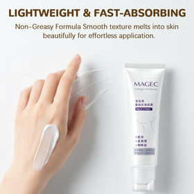 Magec cream lifestyle bathroom vanity scene suggesting daily routine