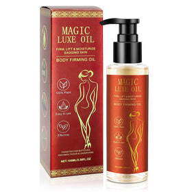 MAGIC LUXE OIL front packaging showing bottle and elegant design for luxury gifting