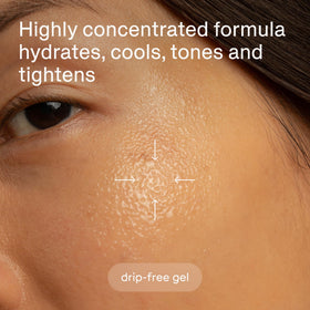 Magic Molecule being applied near eyelid showing gentle, targeted soothing use