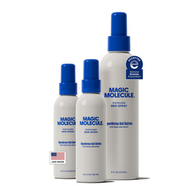Magic Molecule front packaging showing 8oz bottle for calming skin